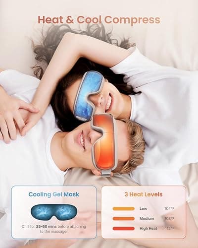 RENPHO Eyeris 3 Eye Massager with Heat and Cooling, Christmas Birthday Gifts for Women Mom Her Girls, Heated Eye Sleep Mask with Voice Control for Migraines, Reduce Dry Eyes, Temple Stye Eye Care thumbnail 2