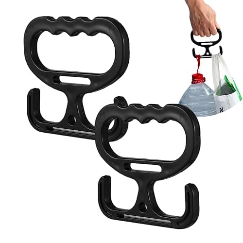 Grocery Bag Carrier Handle Heavy Duty Plastic Bag Holder, Comfortable Grip for Carrying Shopping Bags, Buckets & More Black - Image 1