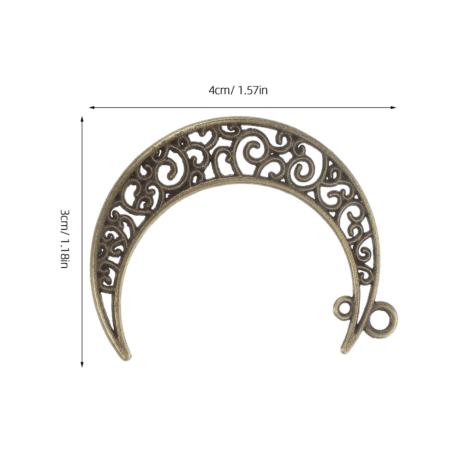 ULDIGI 50pcs Moon Charms - Hollow Crescent Moon Pendants For Diy Jewelry Necklaces Bracelets Earrings Celestial Craft Projects thumbnail 2