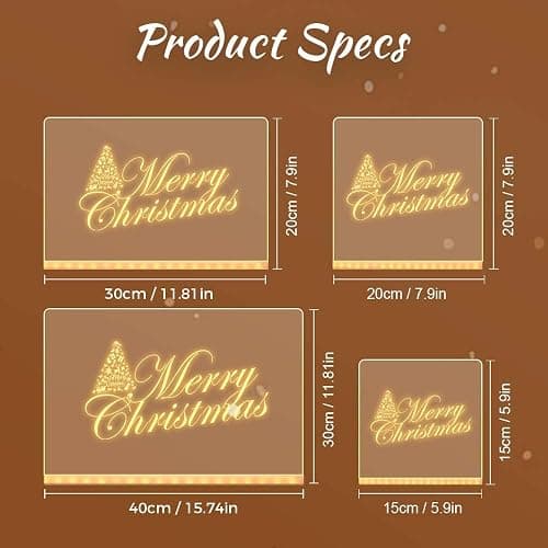 LED Note Board with Colors, 2026 New Led Drawing Board Acrylic Dry Erase Signage Board, Glowing Acrylic Message Marker Board Light up Dry Erase Board with Stand and 7 Colored Pens (A-5.9 * 5.9in) thumbnail 2