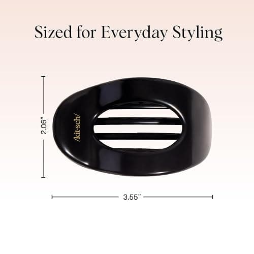 Kitsch Recycled Plastic Medium Flat Cloud Clip - Black thumbnail 5