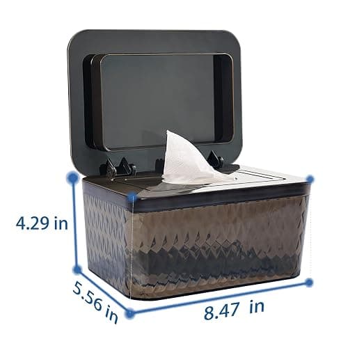 Hswt Wipes Dispenser Seal-Designed Wipe Dispenser Holder Wipes Case Box for Bathroom Keep Wipes Fresh, Dust-Proof & Non-Slip thumbnail 3