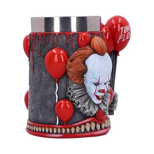 Nemesis Now IT Pennywise Clown Tankard, Hand-Painted Resin, Time to Float, Horror Movie Merchandise, Red Balloons Handle, 15.5cm thumbnail 6
