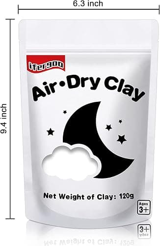 ifergoo White Air Dry Clay, Modeling Clay for School Art & Craft Project. Refill White Clay for Kids Age 3-12, Boys and Girls Gift thumbnail 3