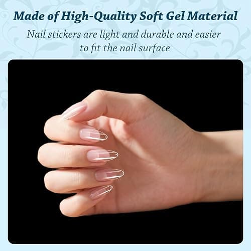 Lsnisni Short Almond Nail Tips, 288PC Gel Acrylic Nail Tips, Clear Nail Tips, Nail Supplies Suitable for Women or Girls to DIY Nails 12 Sizes For Your Choice! thumbnail 6