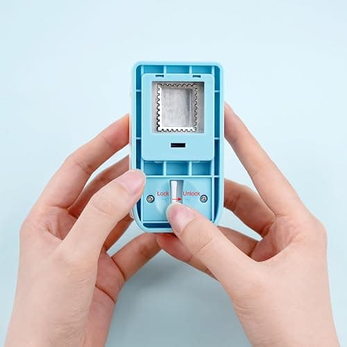 OTCRAFT Rechteckiger Briefmarkenstanzer, 2,54 x 2,03 cm, Hebelwirkung, Bastelstanzer für Papierbasteln, Scrapbooking, handgefertigter Papierstanzer zum Basteln, Scrapbooking, Kartenherstellung thumbnail 4