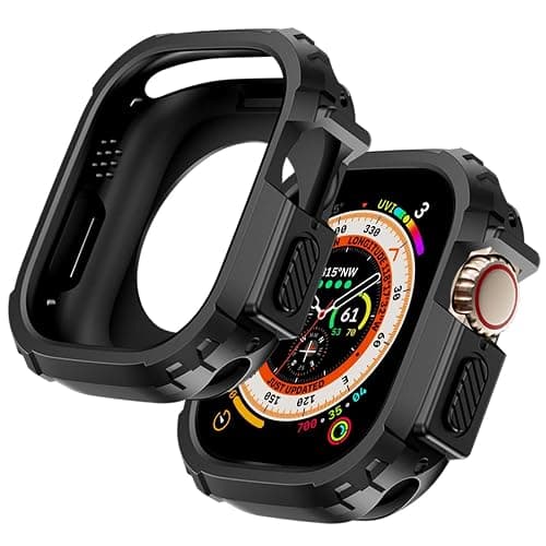 BOTOMALL [2 Pack] Flexible Bumper Case Compatible with Apple Watch Ultra 3 (2025)/Ultra 2/1 49mm Cover, Rugged Military Grade TPU Protector for iWatch Men Womens - Image 1