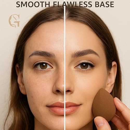 GOERTI Beauty Blender Sponge Set 14PCS – Multi-Size Makeup Sponges for Foundation, Liquid, Powder - Triangle Puffs, Mini Beauty Blender, Thumb Powder Puff, Reusable & Wet or Dry Use (Brown) thumbnail 8