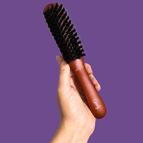 Goody Smooth and Sleek Wood Styling Brush with Natural Boar Bristles, Flyaway Free Finish, For All Hair Types, Brown, 1CT thumbnail 3