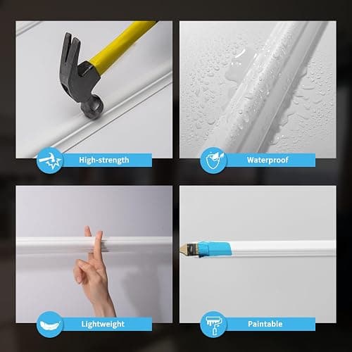 Art3d Pre-Cut Wall Molding Set, Ready-to-Assemble Panels, 3 Top 3 Bottom | Ready-to-Assemble Wainscoting Panel, High-Impact, Precision Pre-Cut, DIY-Friendly, Ideal for Indoor Wall Decor, Accent Walls thumbnail 5
