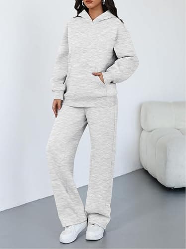 Trendy Queen 2 Piece Lounge Sweat Sets Plus Size Fall Fashion Matching Sweatsuits Wide Leg Pants Travel Outfit Winter Clothes thumbnail 3