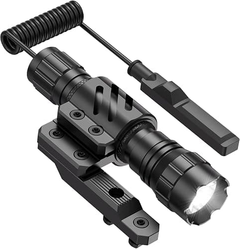 Feyachi FL14-MB Flashlight 1200 Lumen Matte Black LED Light with Flashlight Mount and Pressure Switch Included - Image 1