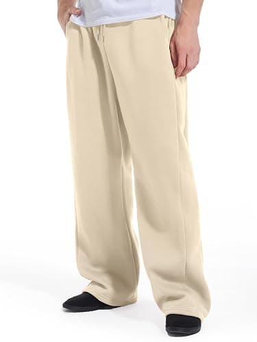 ZUGJAM Men's Baggy Sweatpants Wide Leg Lounge Sweat Pants with Pockets thumbnail 2