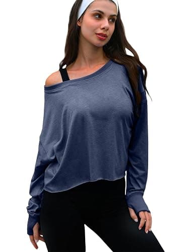 UNIANKIYA Open Back Workout Tops for Women Long Sleeve Cropped Athletic Clothes Gym Running Yoga Low Impact Sports T Shirts thumbnail 2