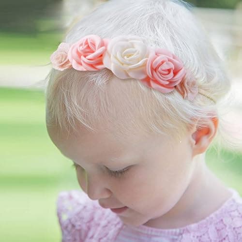BFNAAgirl Baby Girl Headbands Nylon Flower Elastic Hairbands 6pcs Hair Accessories Gift for Newborn Infant Toddlers - 6pcs/set-5 thumbnail 9