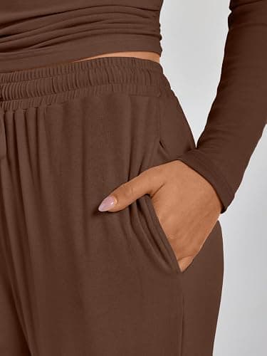 LILLUSORY 2 Piece Lounge Sets for Women 2026 Fall Fashion Outfits Sweat Set | Airport Travel Outfits, Athleisure Workout Set SweatSuits, Winter Fall Clothes, Two Piece Activewear Matching Loungewear Set thumbnail 6
