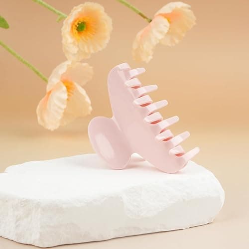 MAORULU Medium Cute Acetate Hair Claw Clips for Women Girls, 3 Inch Pink Claw Clips for Thin & Medium Thick Hair, Durable French Banana Clip with Gift Box, Celluloid Accessories (Pink) thumbnail 8