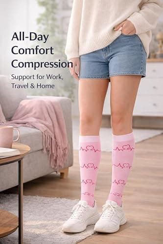 Aoliks Medical Compression Socks for Women & Men, Support Knee High Socks for Running,Nurses,Travel thumbnail 3