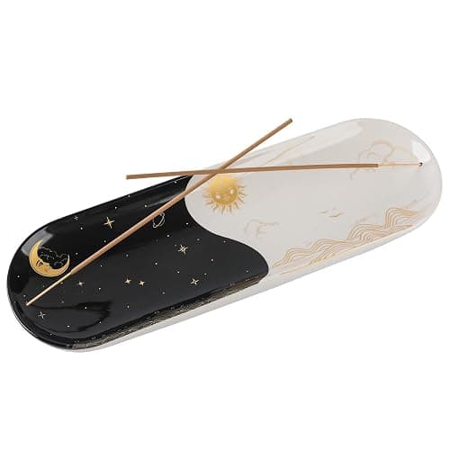 CEREMONY Incense Holder for Sticks, Ceramic Incense Burner with 60 Incense Sticks for Sage Palo Santo, Heat-Resistant Insence-Stick Holder for Backflow Incense Cones Meditation Yoga Spa Room Decor - Image 1
