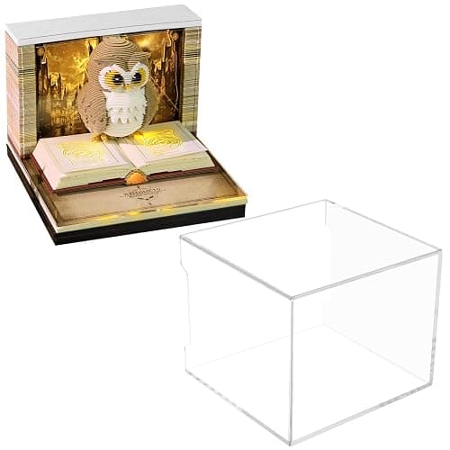 Time Piece Calendar 2026, 3D Calendar 2026 Desk, Tear-Away 3D Memo Pad, Weekly Calendar, Magic Book and Cute Owl Paper Carving Art Notepad with LED Lights for Thanksgiving Christmas Desktop Decor Gift thumbnail 9