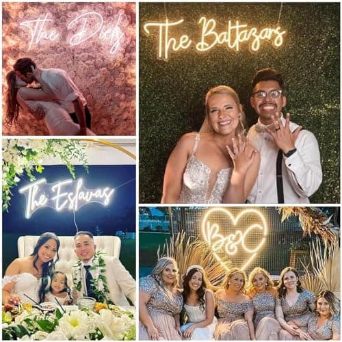 Custom Neon Signs, Personalized LED Neon Sign Customizable for Wedding Decor Gift, Neon Name Lights Signs for Bedroom Wall Home Bar Beauty Salon Business Logo (Optional 15" to 60") thumbnail 3