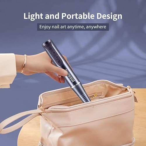 JODSONE Controllable Speed Portable Nail Drill Professional Electric 30000RPM Home Salon Polishing Manicure Nail Drill thumbnail 8