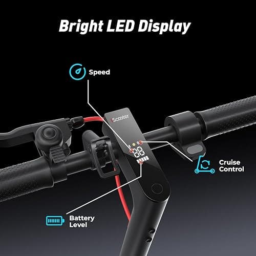 iScooter Electric Scooter, 8.5-10" Tires 30-50KM Range 350-500W Motor Fast Electric Scooter for Adults with APP Control,Multiple Speed Modes, Electronic & Disc Brakes,Foldable Portable E-Scooter - i9(8.5" Tires-30KM) thumbnail 7