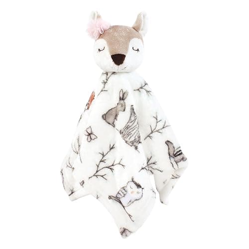 Hudson Baby Unisex Baby Animal Face Security Blanket, Enchanted Forest 3-Pack, One Size thumbnail 3