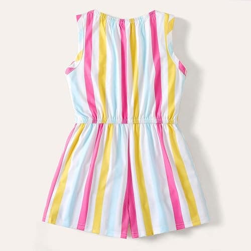 PATPAT Girls Jumpsuit 3 Pieces Floral Rompers Little Girl Elastic Waist Sleeveless One Piece Knit Jumpsuits thumbnail 7