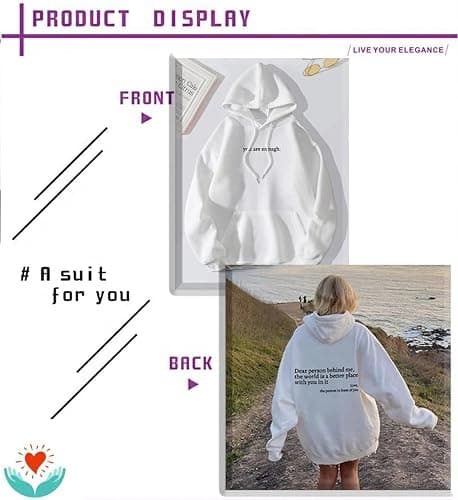 NUFR Dear Person Behind Me Sweatshirt Hoodie Loose Graphic Sweatshirts for Women thumbnail 4