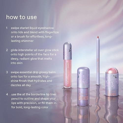 r.e.m. beauty Wicked: For Good | Makeup Set | Waterpoof Eye Shadow, All Over Glow Stick, Creamy Lip Liner, Glossy Lip Balm | 4 Full Size Products thumbnail 6