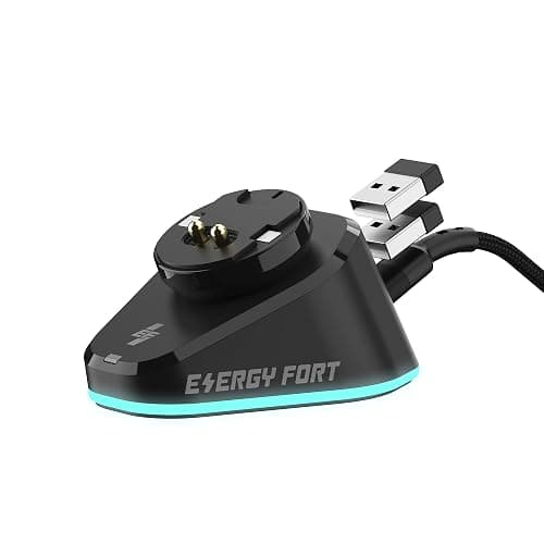 MOSHOU Charging Dock for Logitech Mouse G PRO X Superlight 2/1,G PRO X2 SUPERSTRIKE,G502/G502 X Lightspeed,G502 X Plus,G703/G903 Lightspeed,RGB Light,Computer Mice Powerplay Charging System(Black) - Image 1