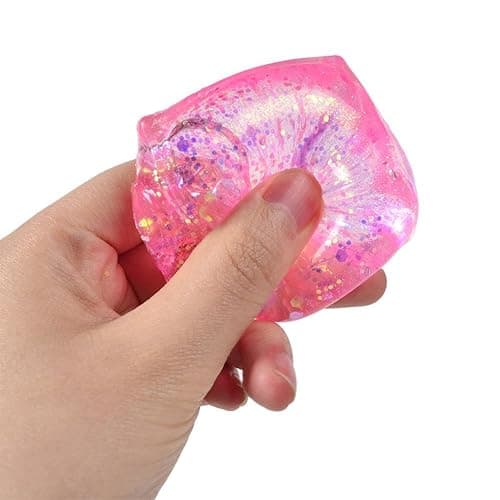 1Pcs Glitter Ice Cube Squishies,Soft Stress Relief Ice Cube for Adults & Teens,Colorful Sugar Stress Balls Sensory Squeezes Gift for Office Desk Party Favors thumbnail 7