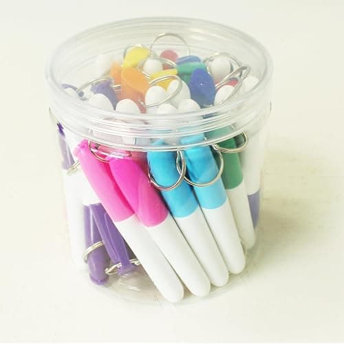 SKKSTATIONERY 36-Pcs Mini Dry Erase Markers with Key Ring, Whiteboard Markers, Marker Pens 3.5'', Markers thumbnail 3