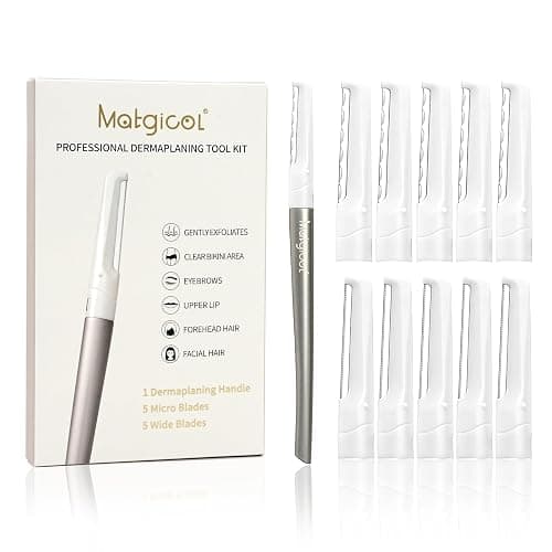Dermaplaning Razor for Face - 10 Blade Refills, Dermaplaning Tool for Face Help Exfoliate and Smooth Skin, Easy-to-Use Facial Razors, Eyebrow Razor & Peach Fuzz Removal for Beauty thumbnail 2