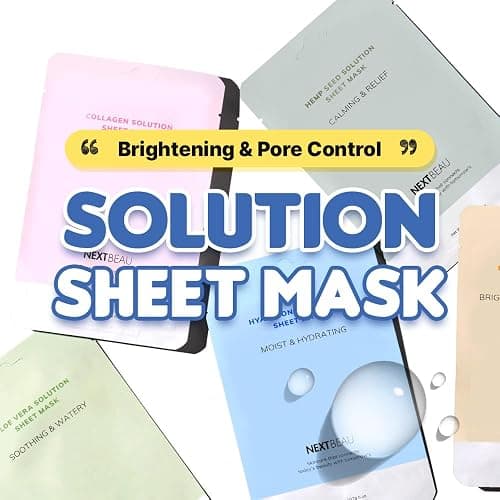 NEXTBEAU Solution Sheet Korean Collagen Face Mask for Skincare 5 Types x 2 Sets Moisturizing and Firming thumbnail 2