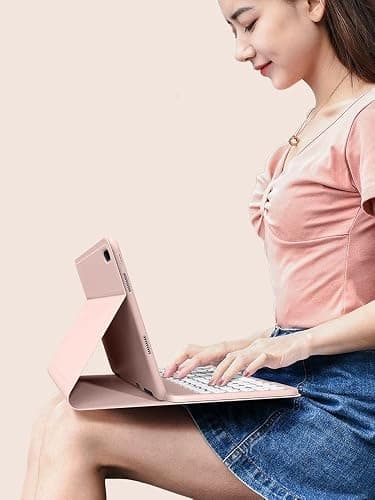 kaitesi Keyboard Case for iPad Pro 11 inch M4, Round Key Colour Detachable Bluetooth Keyboard and Pencil Holder for iPad Pro 11" 2024,Mint Green thumbnail 5
