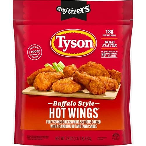 Tyson Any'tizers Buffalo Style Bone-In Chicken Wings, 22 oz. (Frozen) - Image 1