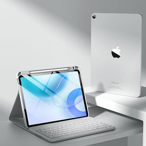 Harvopu Compatible with iPad Air 11-inch/ 10.9" Air 5th 4th Generation Case with Keyboard - Backlit Detachable, Folio Cover with Pencil Holder for iPad Air 11 Inch M3/M2, Air 5/ Air 4 (Gray) thumbnail 8