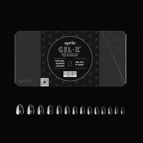 Apres Gel-X® Almond Box of Nail Tips | 280 Gel-X Tips, Soft Tips, 14 Sizes 00-9 | Half-sizes Included (Natural Almond Extra Short, 280 Count) thumbnail 3