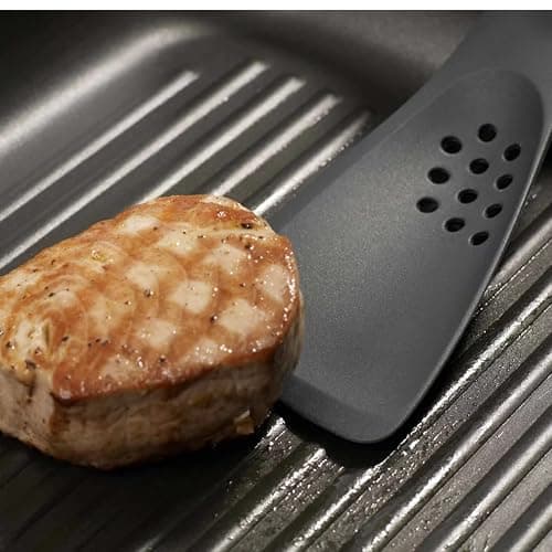 Joseph Joseph - Uni-tool 5-in-1 Silicone Kitchen Utensil, Slotted Spoon, Turner, Cutting Tool, Solid Spoon and Spatula in one- Grey thumbnail 2