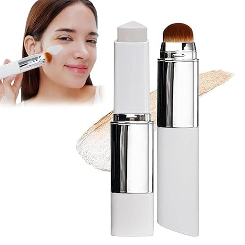 Crème Couvrante En Stick, Fond De Teint En Stick Chartming Changeant De Couleur, Convient à Tous Types De Peau,Fond De Teint 2 En 1 Avec Pinceau, Base De Maquillage Couvrante (Natural, 1PCS) - Image 1