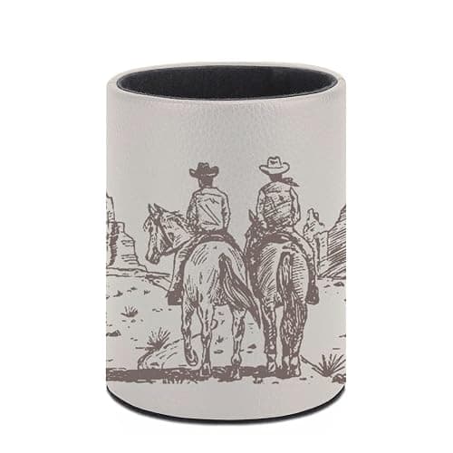 XUWU Western Desert Cowboy Pen Holder Pencil Cup for Desk Organizer | Cute Makeup Brush Holder PU Multifunctional Office Suppliesfor Decor Home Classroom School thumbnail 6