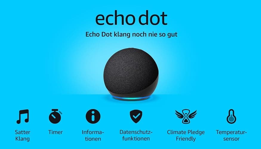 Echo Dot (Neueste Generation) | Smarter WLAN- und Bluetooth-Lautsprecher mit Alexa und gigantischem, sattem Klang | Anthrazit thumbnail 9