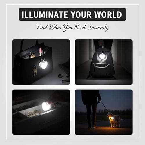 2026 New Love Wallet Tote Bag Touch Sensing Light, Purse Light for Women, LED Automatic Glow Lights, Heart Bag Lamp with Motion Sensor, Rechargeable Mini Flashlight for Handbags & Gifts (A-White) thumbnail 7