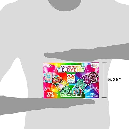 Tulip One-Step Tie-Dye Color Mania 36 Vibrant Colors, All-in-One Tie Dye Kit for Large Groups, Permanent Fabric Dye Pre-Filled Bottles, Gloves, Instructions thumbnail 2