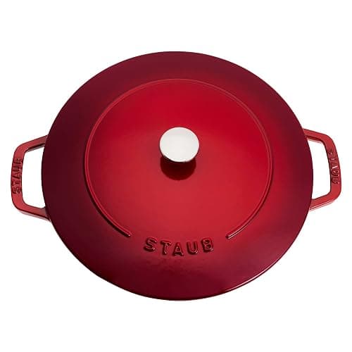 Staub Cast Iron Essential French Oven, Dutch Oven, 5-quart, serves 5-6, Made in France - Cherry thumbnail 4
