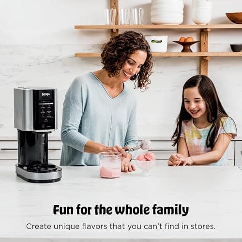 Ninja NC301 CREAMi Ice Cream Maker, for Gelato, Mix-ins, Milkshakes, Sorbet, Smoothie Bowls & More, 7 One-Touch Programs, with (2) Pint Containers & Lids, Compact Size, Perfect for Kids, Silver thumbnail 7