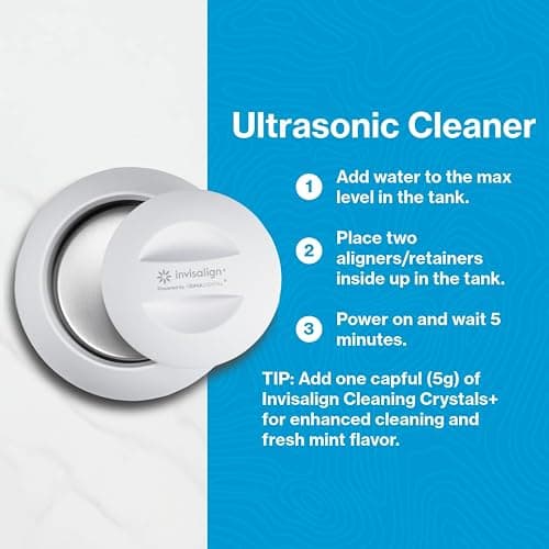 Invisalign Ultrasonic Cleaner | Powered by Zima Dental | Aligner and Retainer Cleaner | Arctic White thumbnail 3