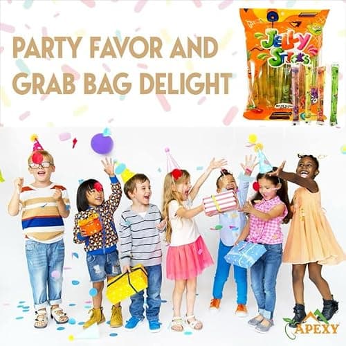 Apexy Jelly Straws, Fruit Jelly Filled Strips, Tiktok Candy Trend Items, Assorted Fruit Jelly Sticks, 15.23oz (432g) thumbnail 6
